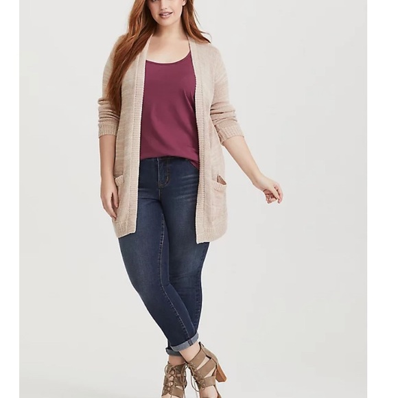 🎉 HP 🎉 🆕 Torrid Women’s Blush Longline Knit Cardigan - Picture 7 of 8